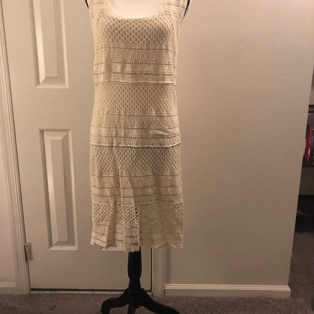 Cream shift dress